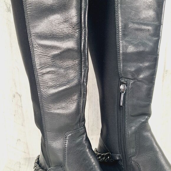 Karl Lagerfeld Paris Shay Over-The-Knee Boots Womens Black Size 7M Dark Romantic - Picture 13 of 16